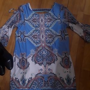 Blue paisley roz and ali dress